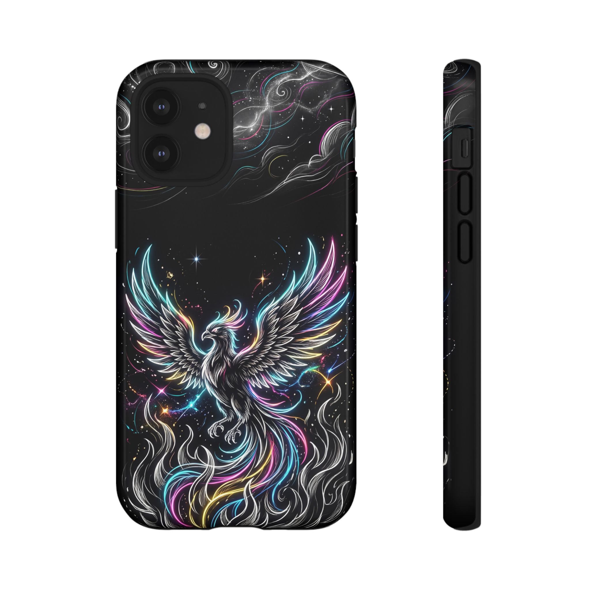 Colorful Neon Phoenix Tough iPhone Case