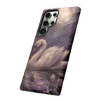 Swan Samsung Galaxy Phone Case | Moonlit Lake Phone Case