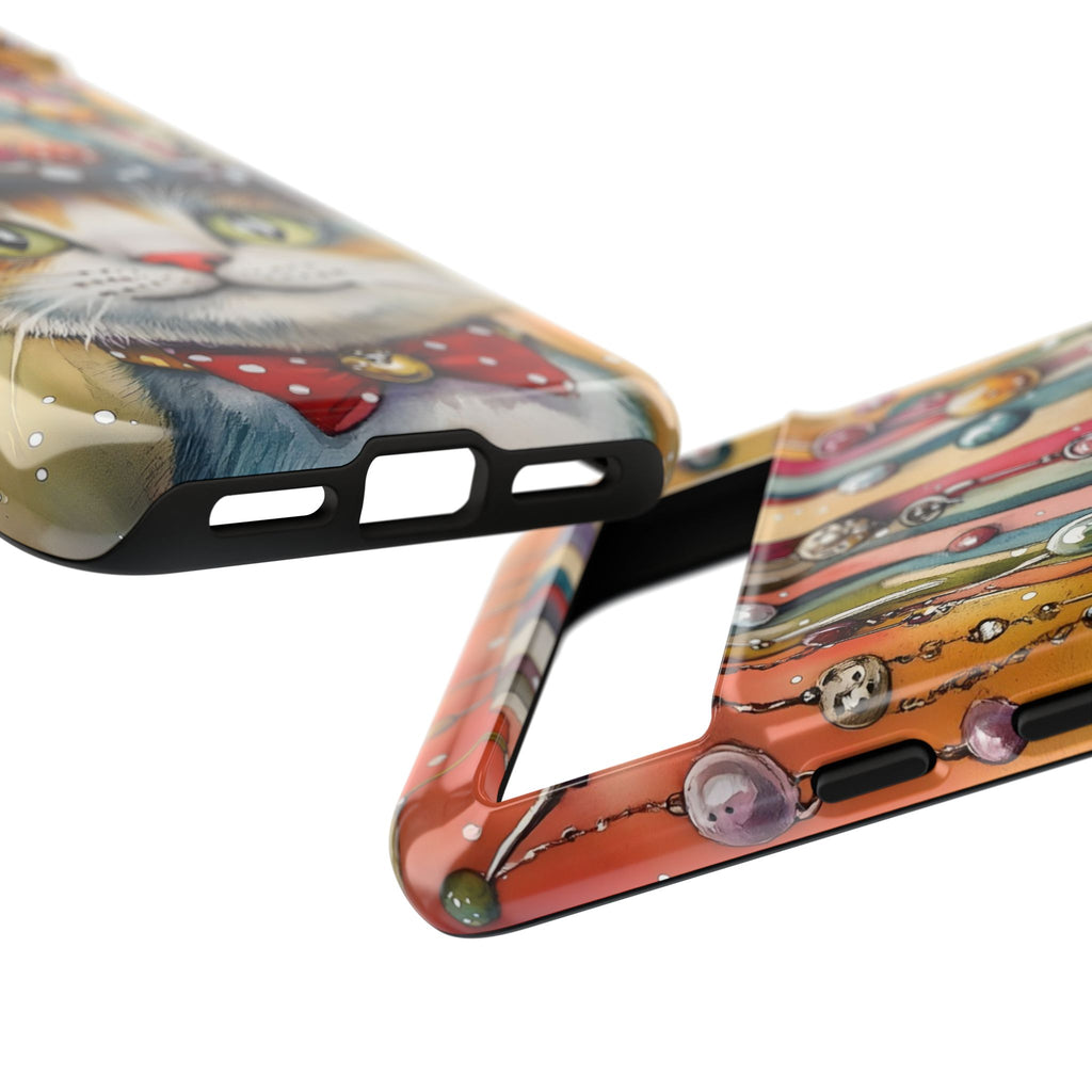 Cat in Colorful Top Hat Google Pixel Case — Whimsical Cat Art iPhone Case