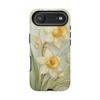 Stained Glass Daffodil iPhone Case | Yellow Floral Phone Cover