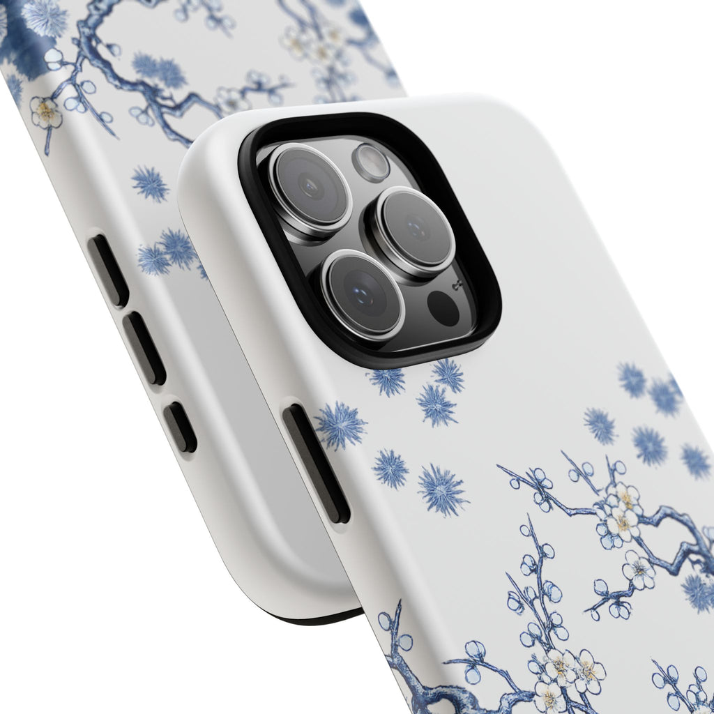 Vintage Blue White Porcelain iPhone Case | Chinoiserie Floral Tough Cover