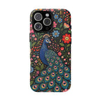 Peacock Floral Tough iPhone Case | Protective Phone Case with Colorful Garden Design