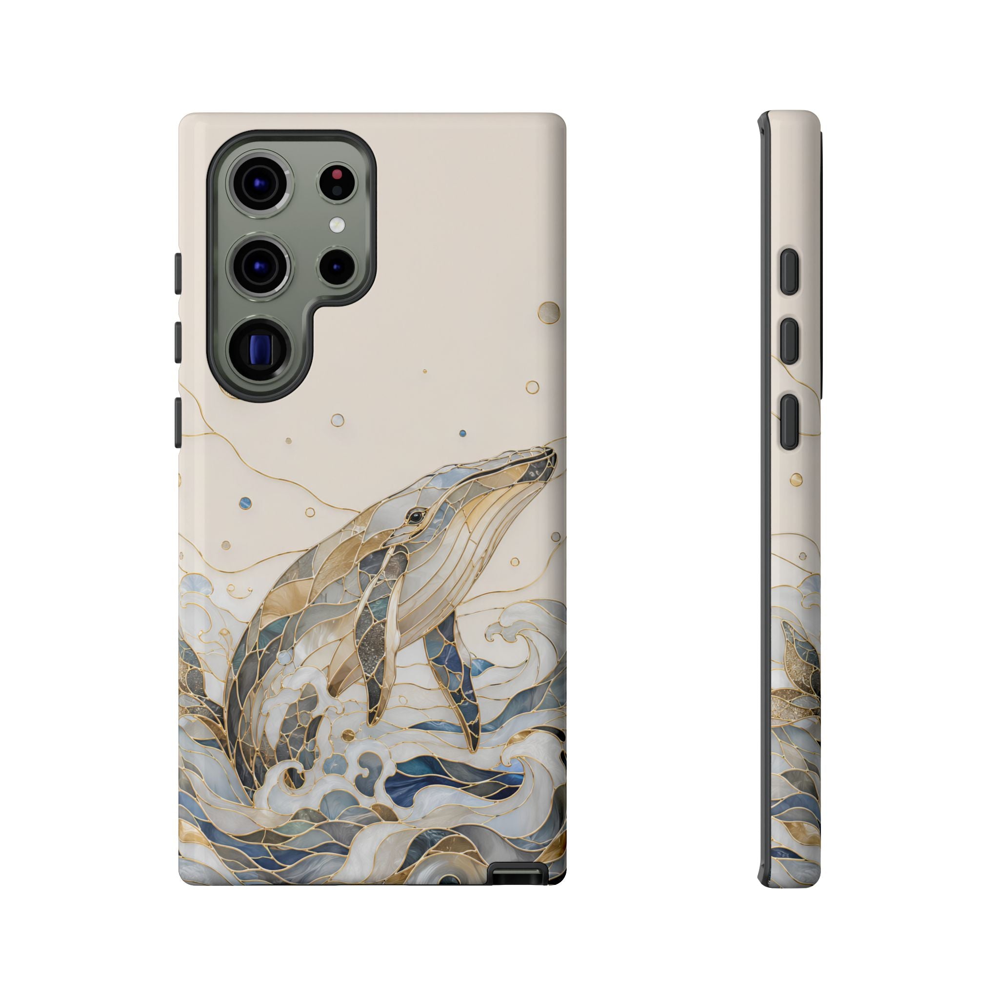 Stained Glass Whale Samsung Galaxy Phone Case | Ocean Phone Case