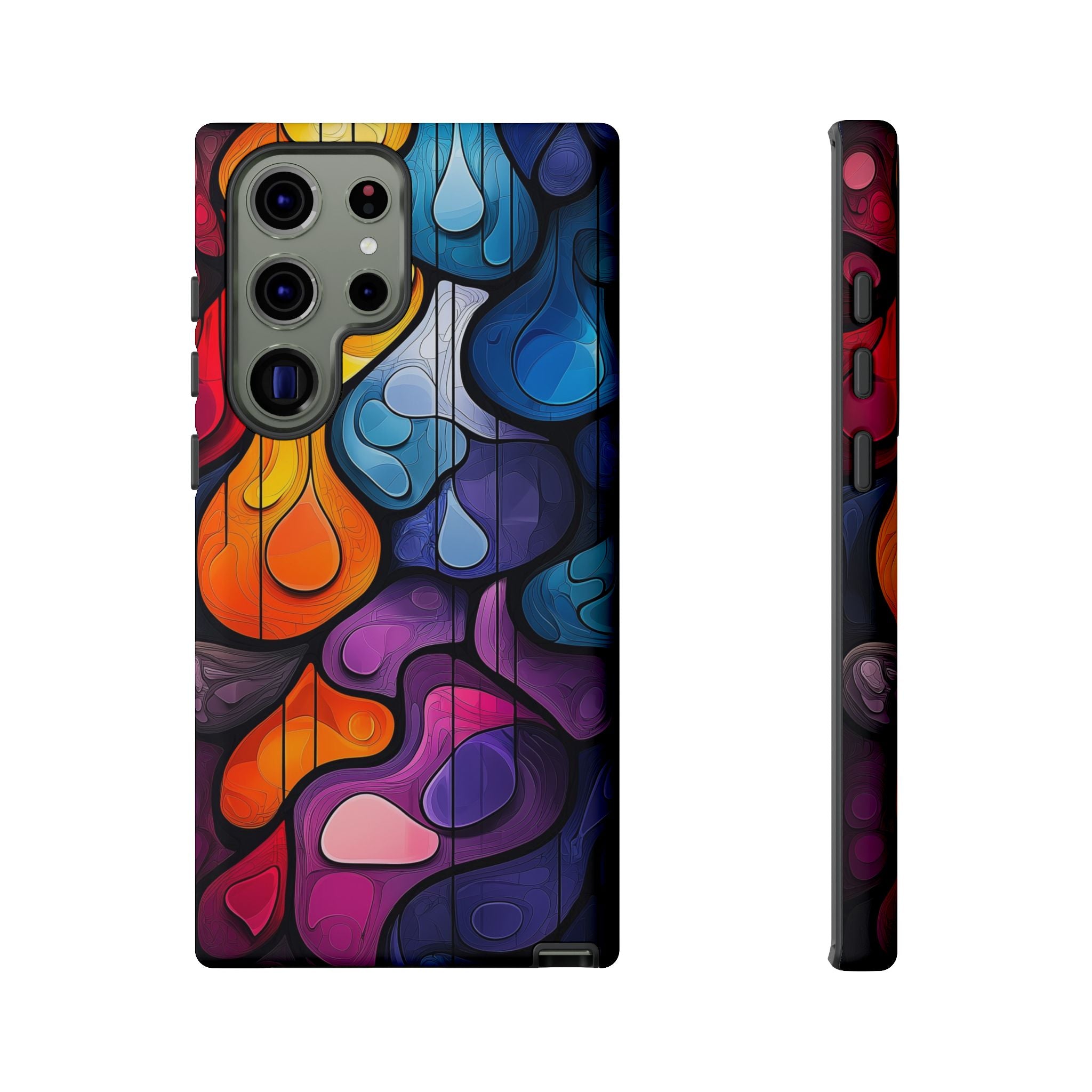 Abstract Colourful Drop Samsung Galaxy Case — Vibrant Stained-Glass