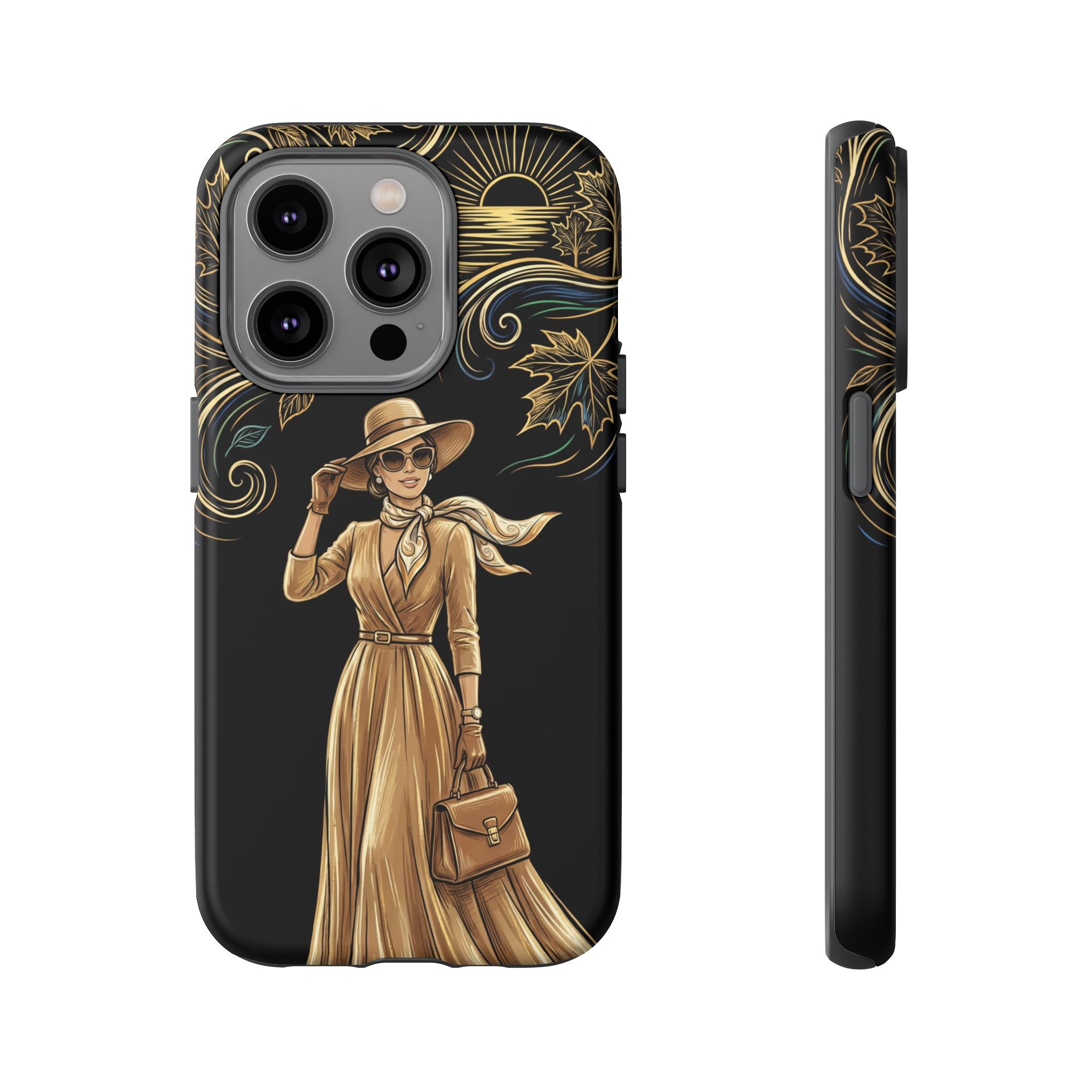 Vintage Autumn Lady iPhone Case
