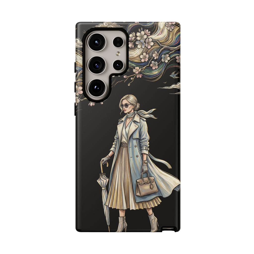 Vintage Chic Samsung Galaxy Phone Case | Stylish Woman Illustration
