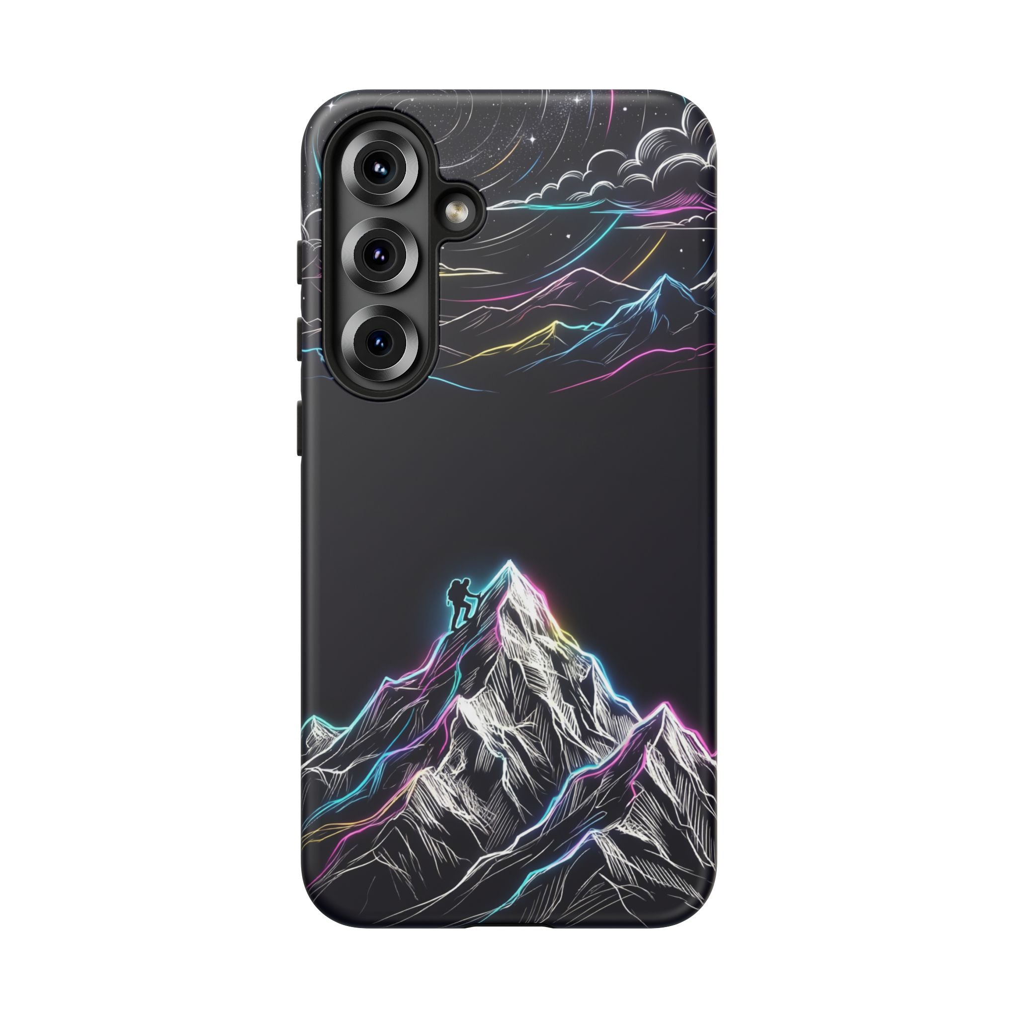 Mount Everest Neon Samsung Galaxy Phone Case | Dark Cosmic Climber Protective Cover