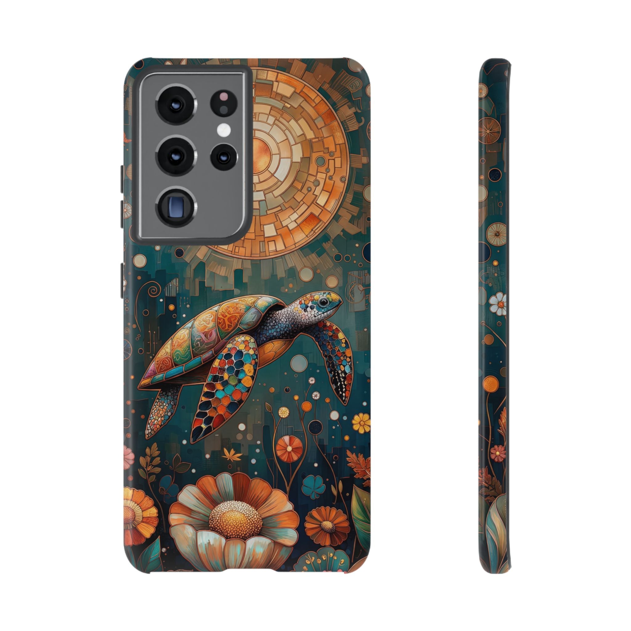 Colourful Mosaic Sea Turtle Samsung Galaxy Case