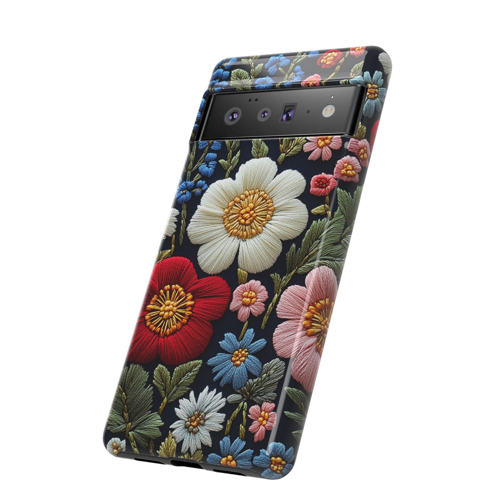 Floral Embroidered Garden Google Pixel Case