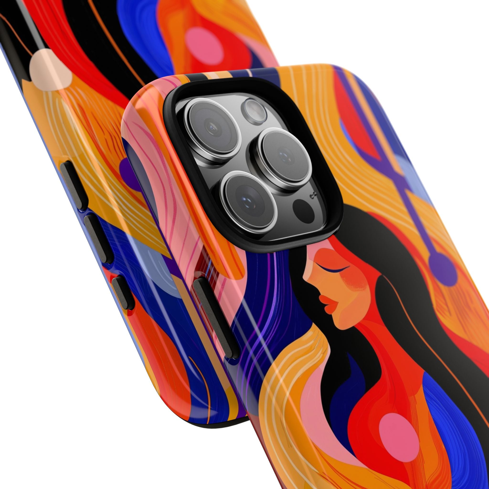Abstract Colourful Woman iPhone Tough Case | Vibrant Artistic