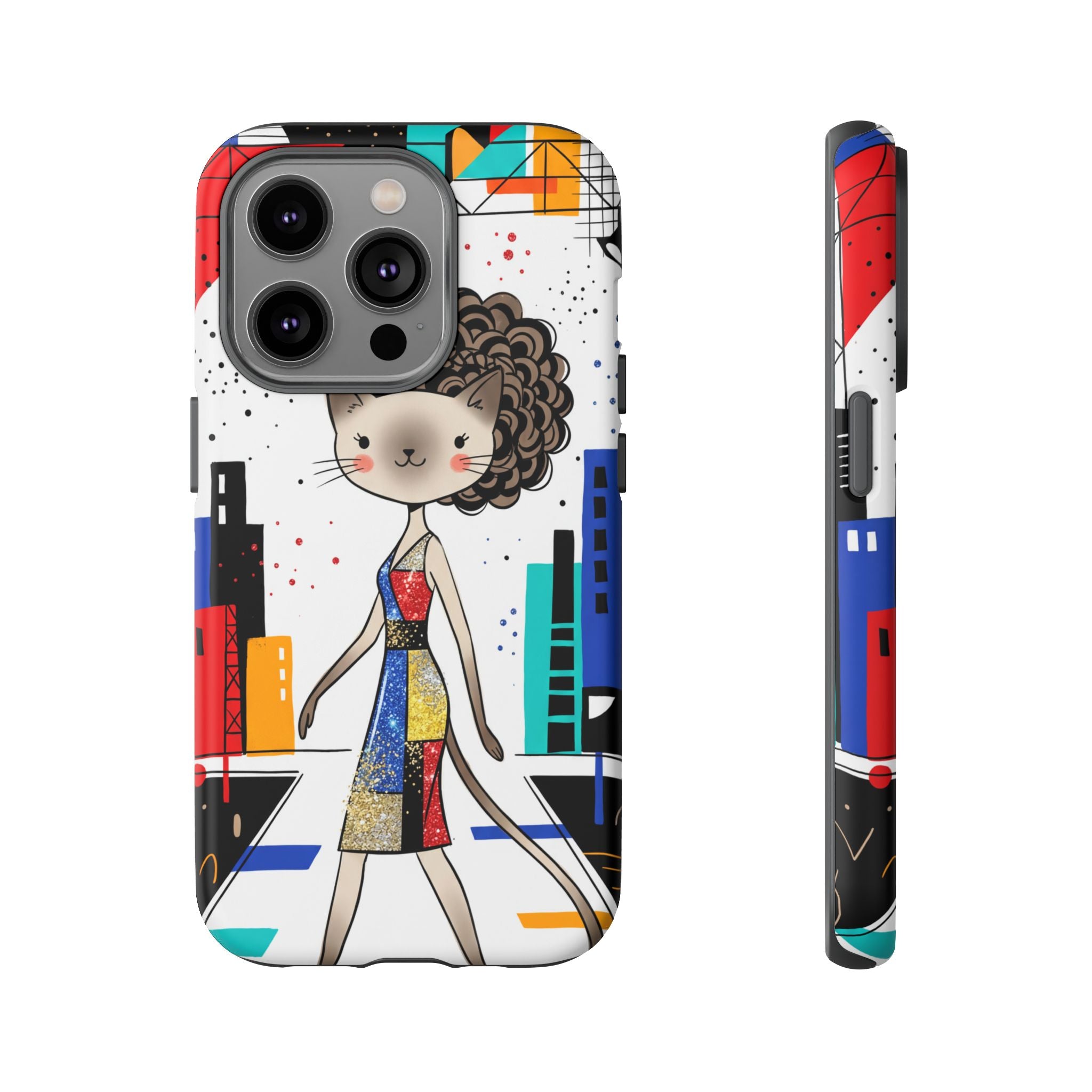 Catwalk City iPhone Case | Cute Fashion Cat