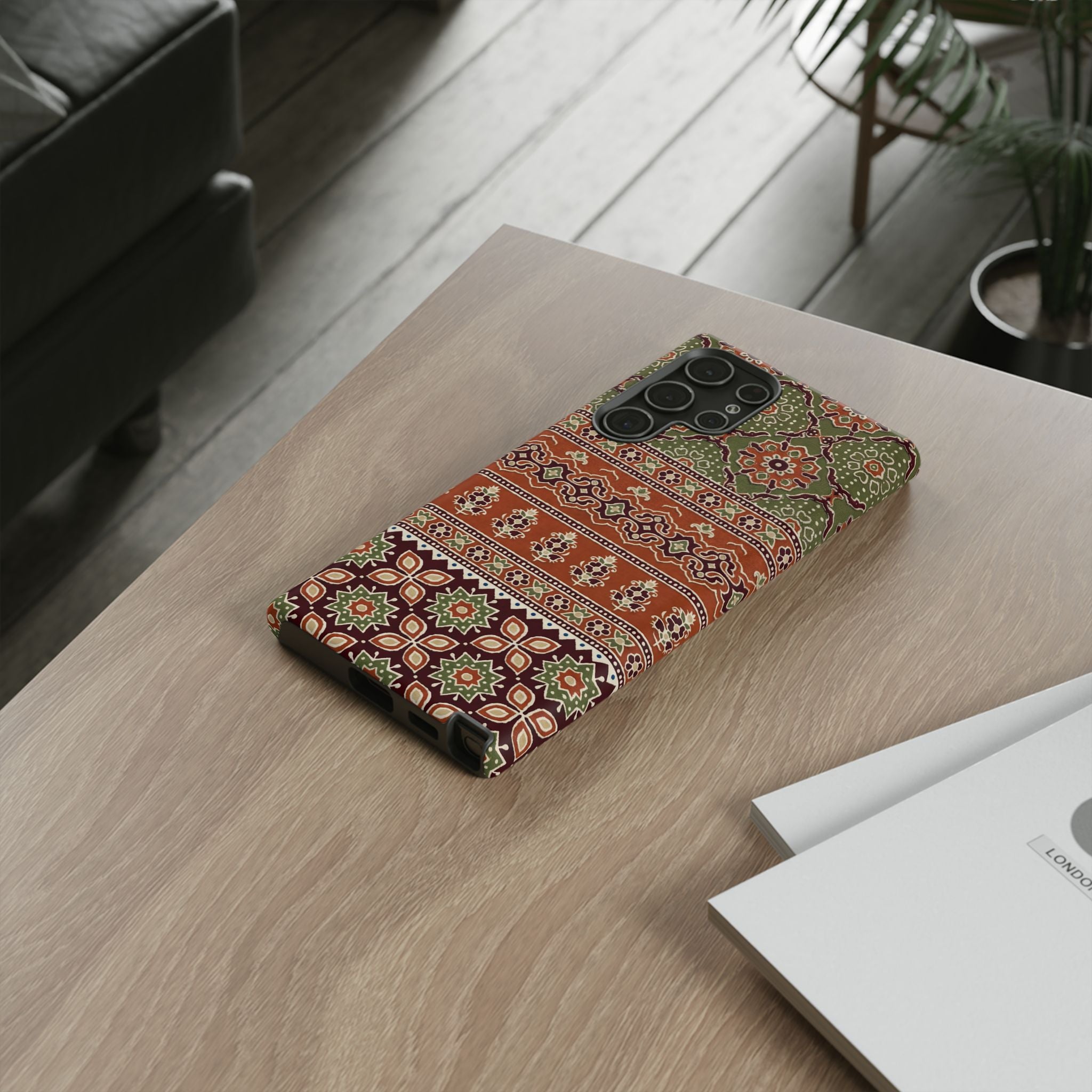 Batik Floral Protective Samsung Galaxy Case