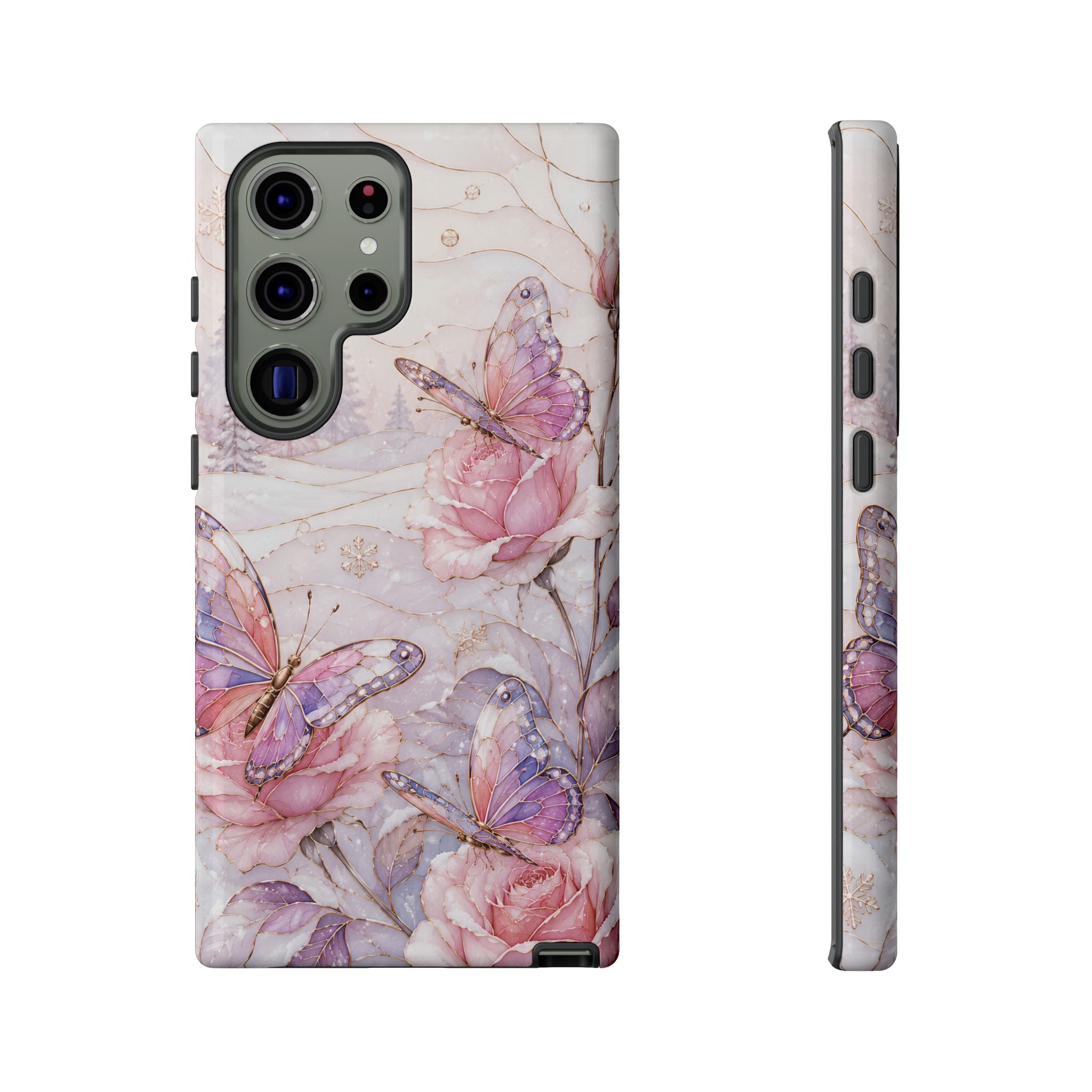 Butterfly Rose Samsung Galaxy Phone Case | Floral Phone Case