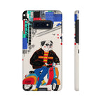 Bulldog Vespa Samsung Galaxy Phone Case | Retro Scooter Dog Protective Cover