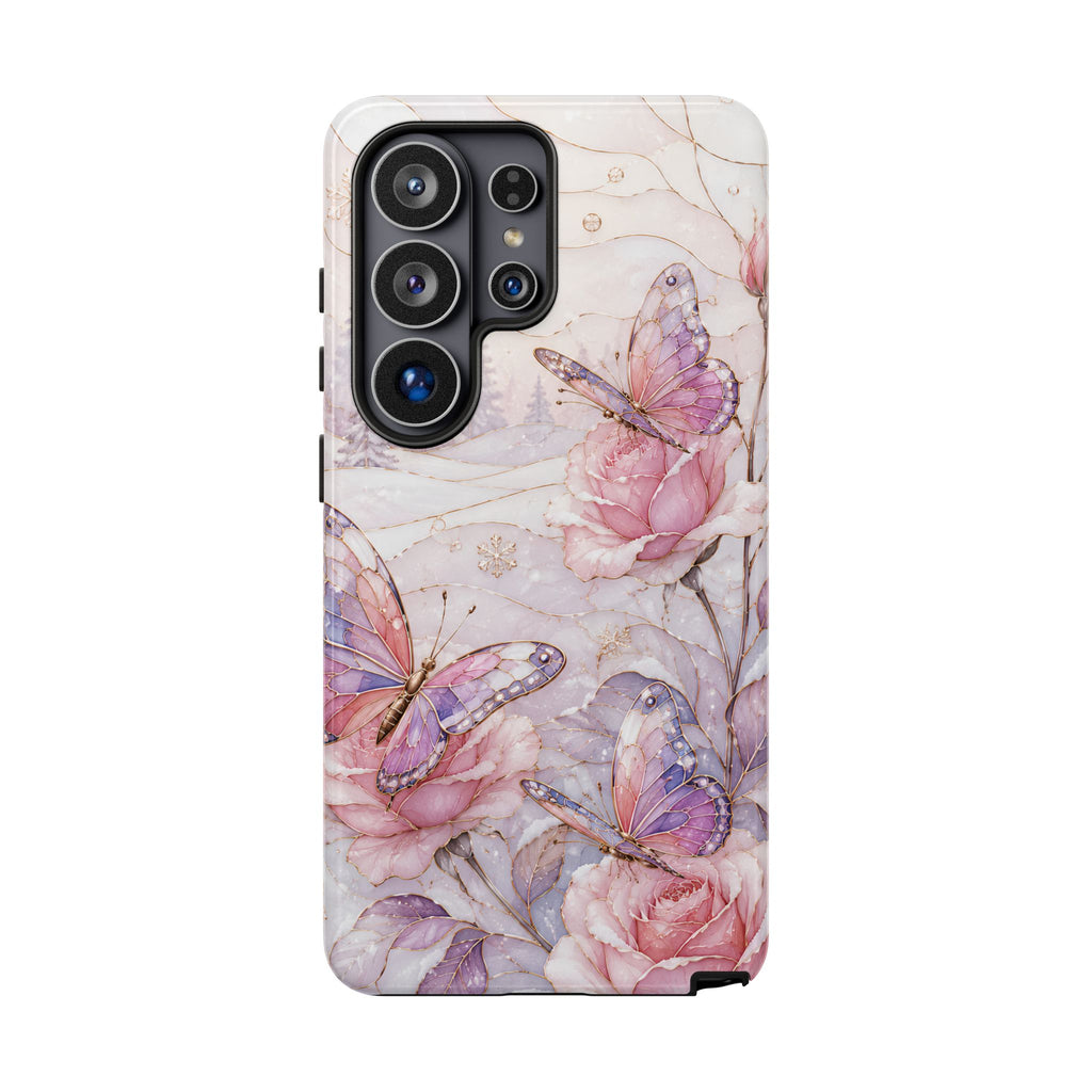 Butterfly Rose Samsung Galaxy Phone Case | Floral Phone Case
