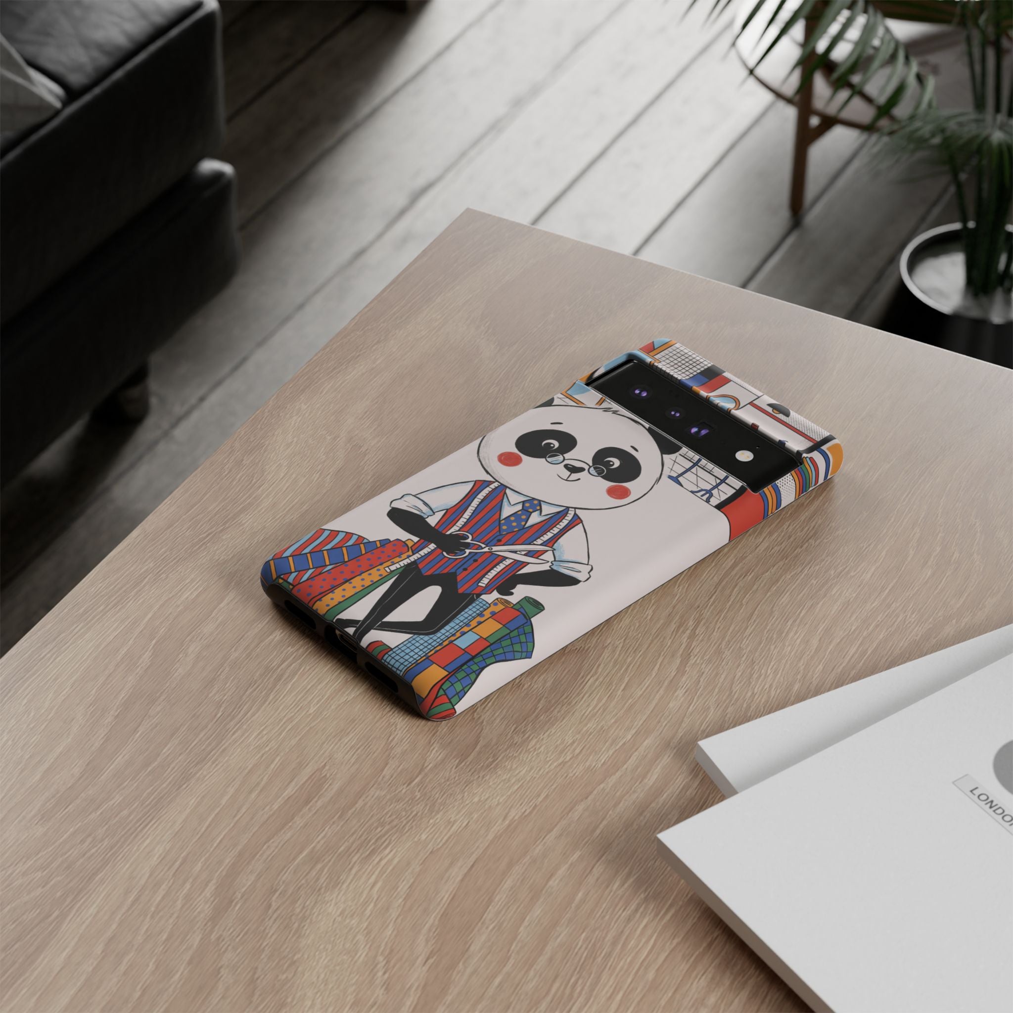 Panda Sarto Cover Google Pixel | Cartone animato sarta carina