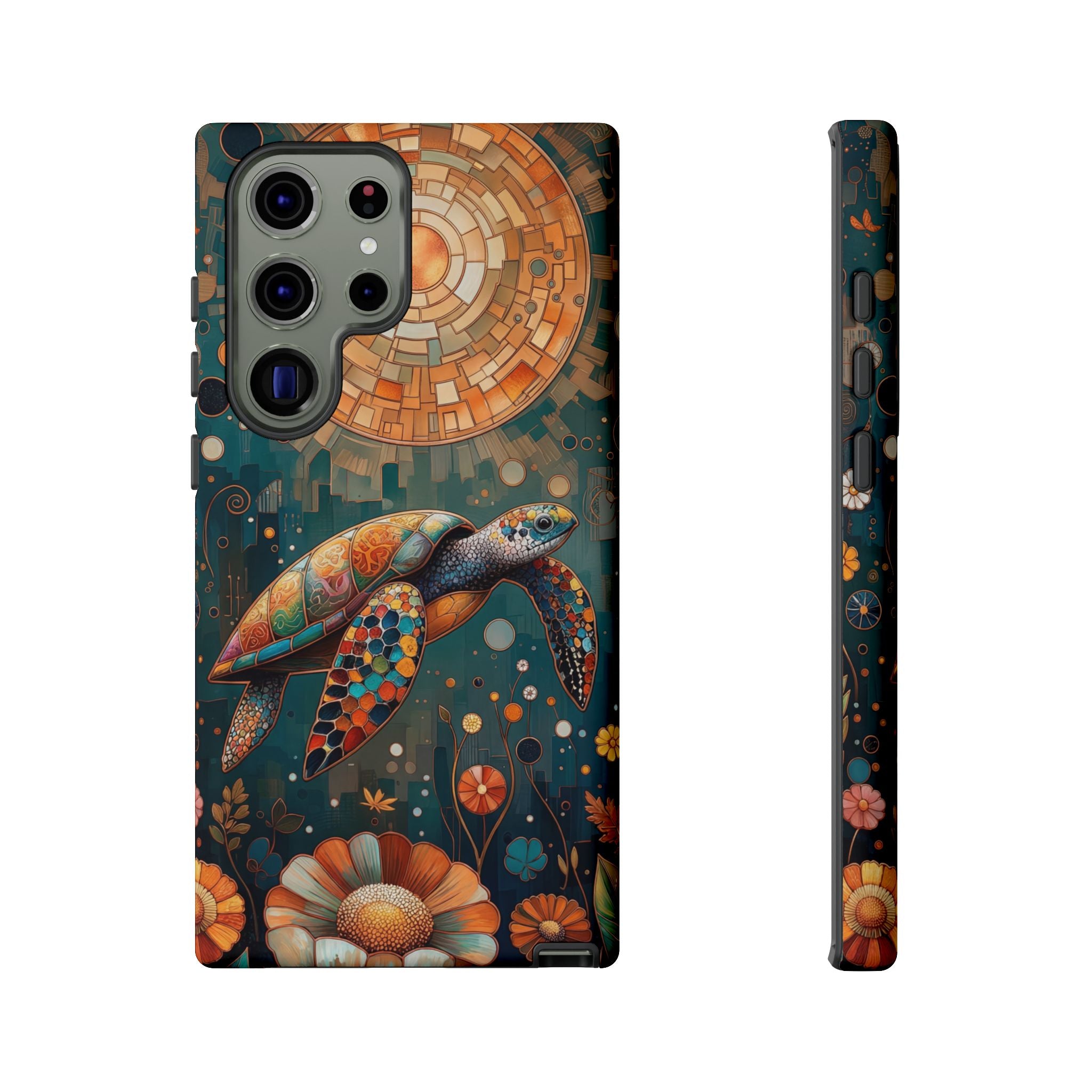 Colourful Mosaic Sea Turtle Samsung Galaxy Case