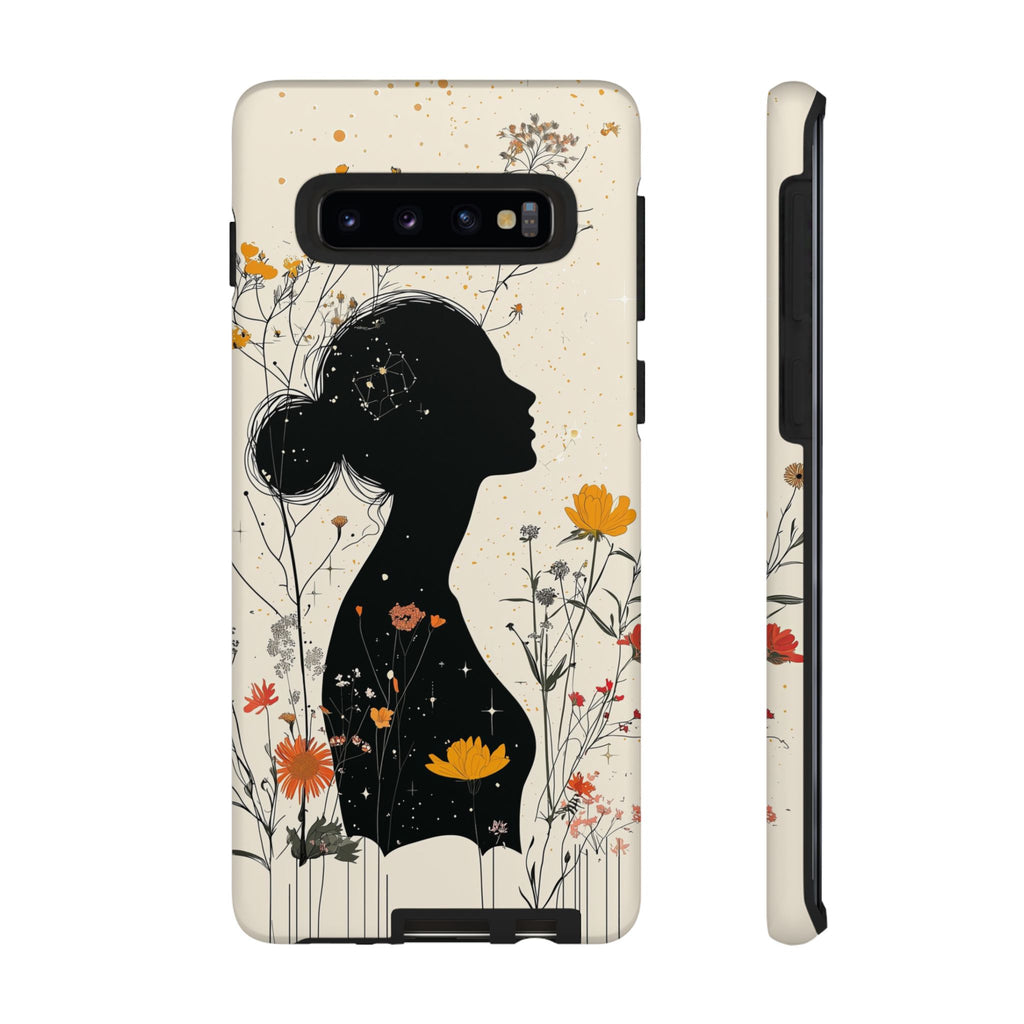 Floral Silhouette Samsung Galaxy Case | Botanical Woman