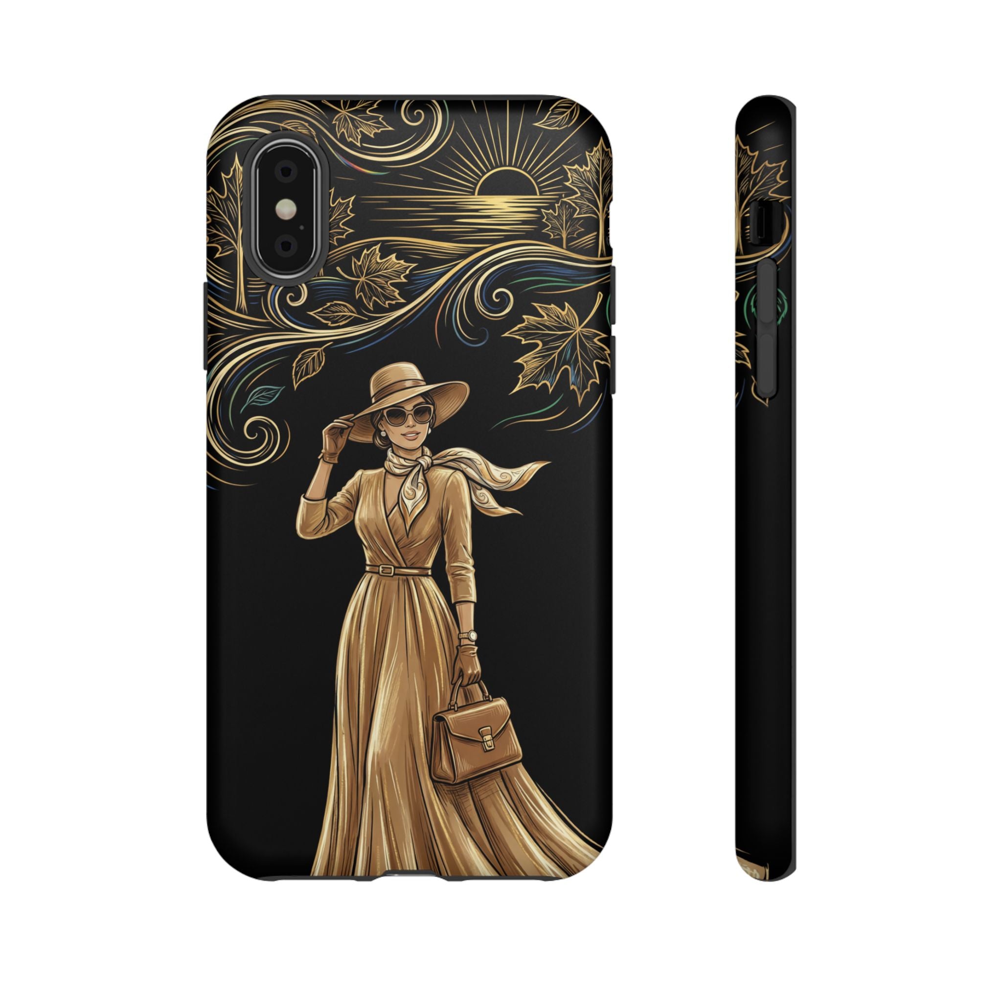 Vintage Autumn Lady iPhone Case