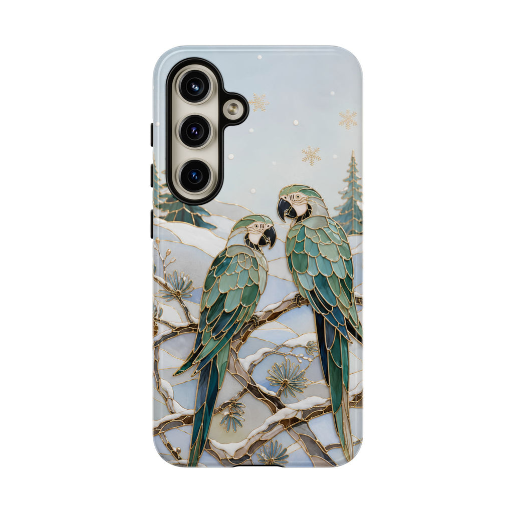 Parrot Phone Samsung Galaxy Case | Winter Bird Phone Case