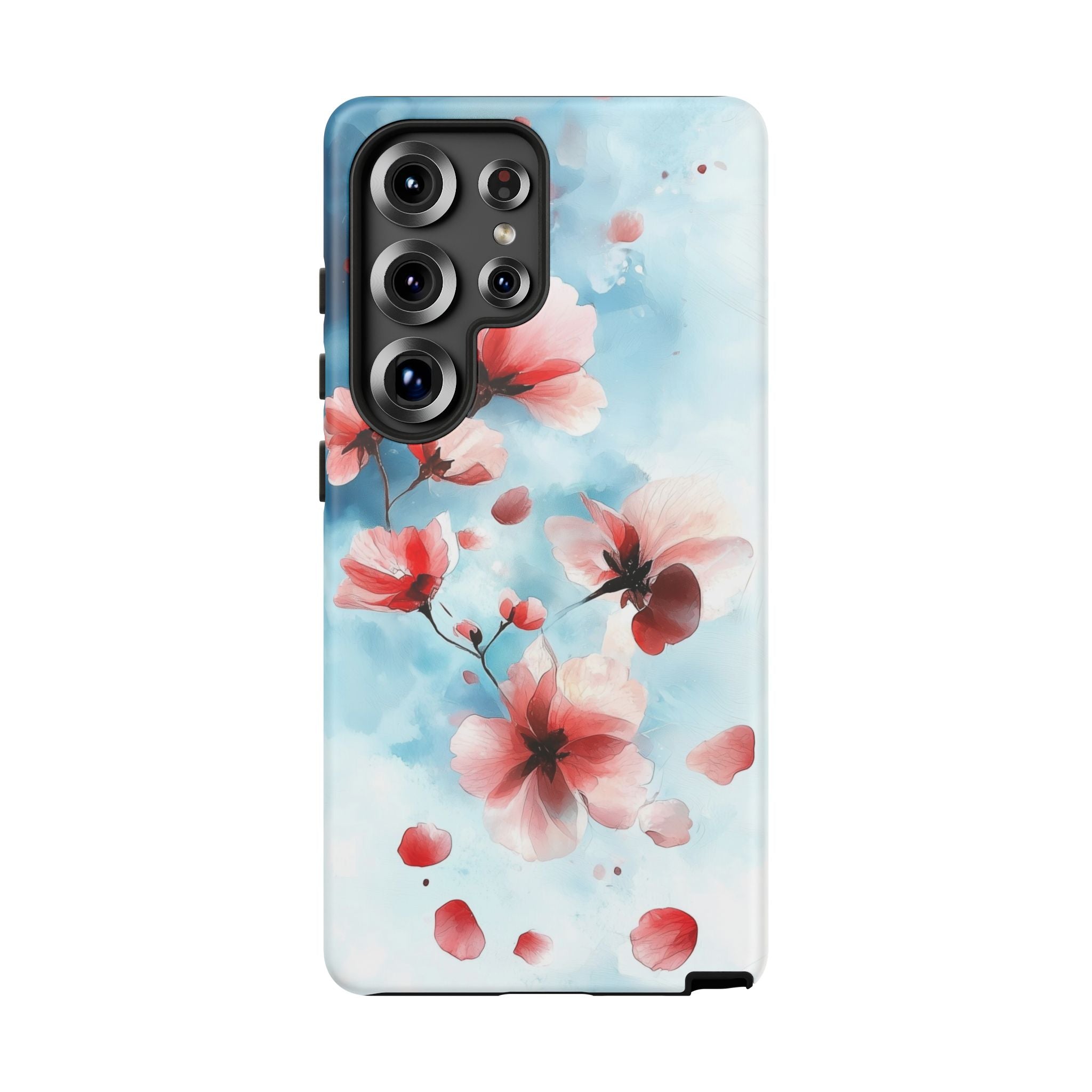Floral Cherry Blossom Samsung Galaxy Case | Pastel Pink Blue