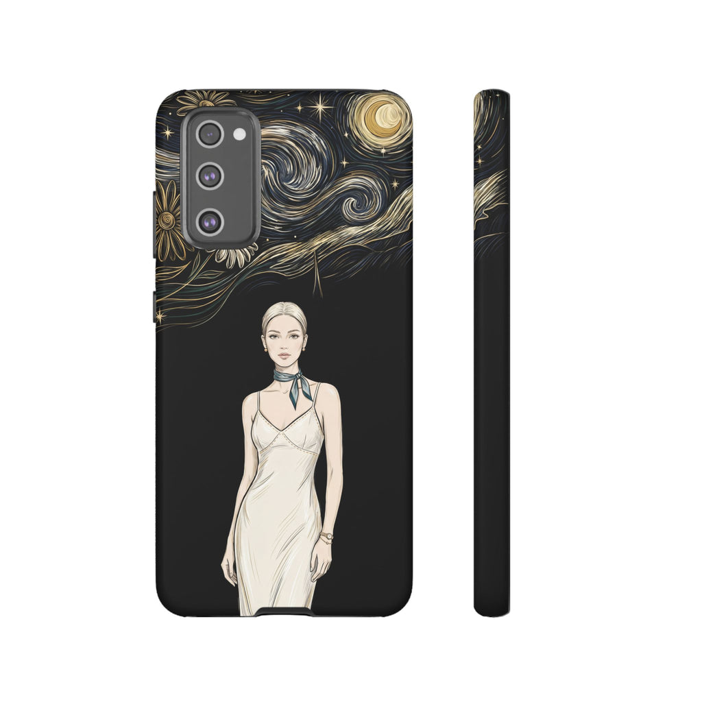 Cover per Samsung Galaxy Fantasia Notte Stellata | Illustrazione Donna Elegante