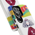 Colourful Artistic Wine Lady Samsung Galaxy Phone Case
