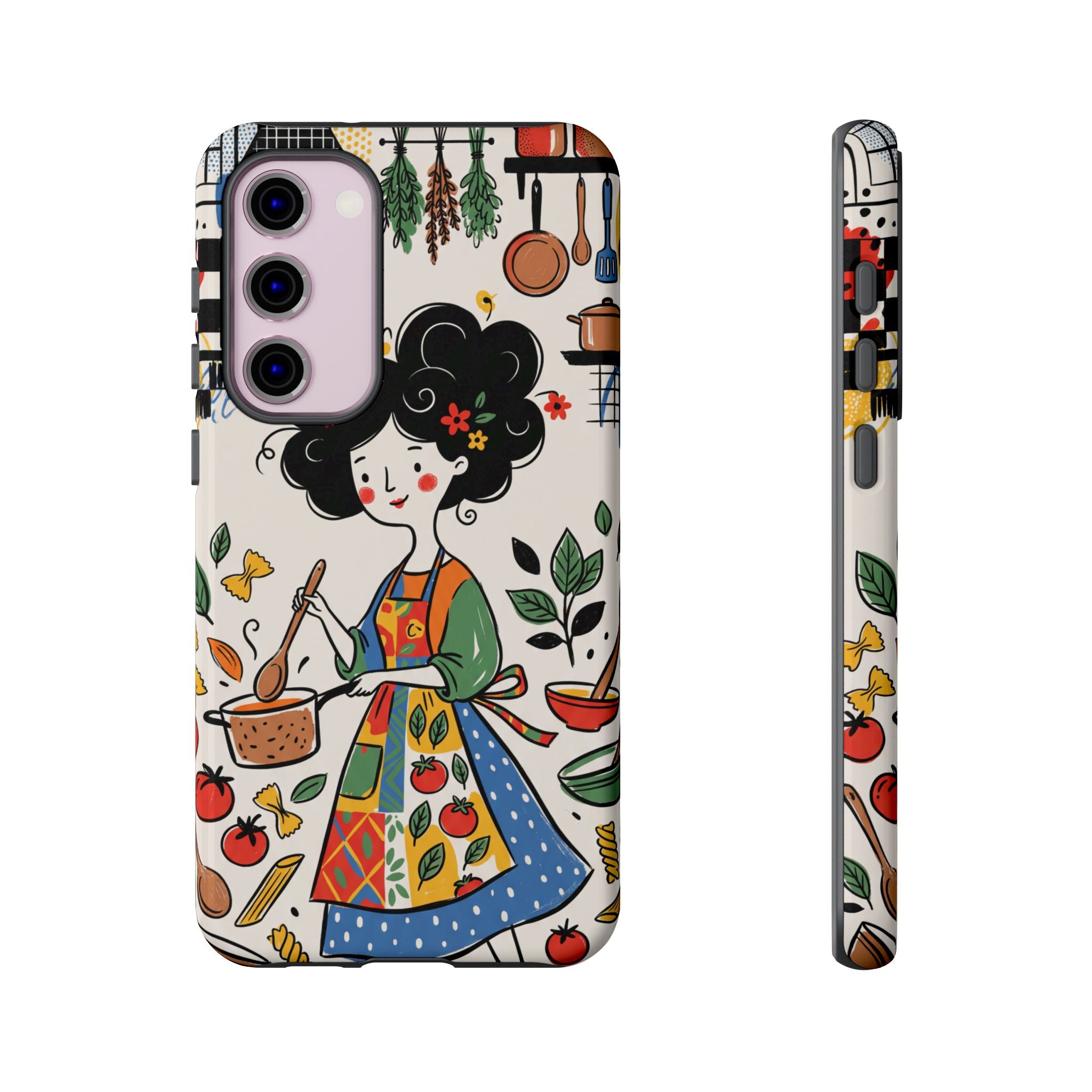Whimsical Chef Kitchen Illustration Samsung Galaxy Phone Case