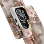 Floral Marble Samsung Galaxy Case — Sakura Gold Cherry Blossom Tough Case