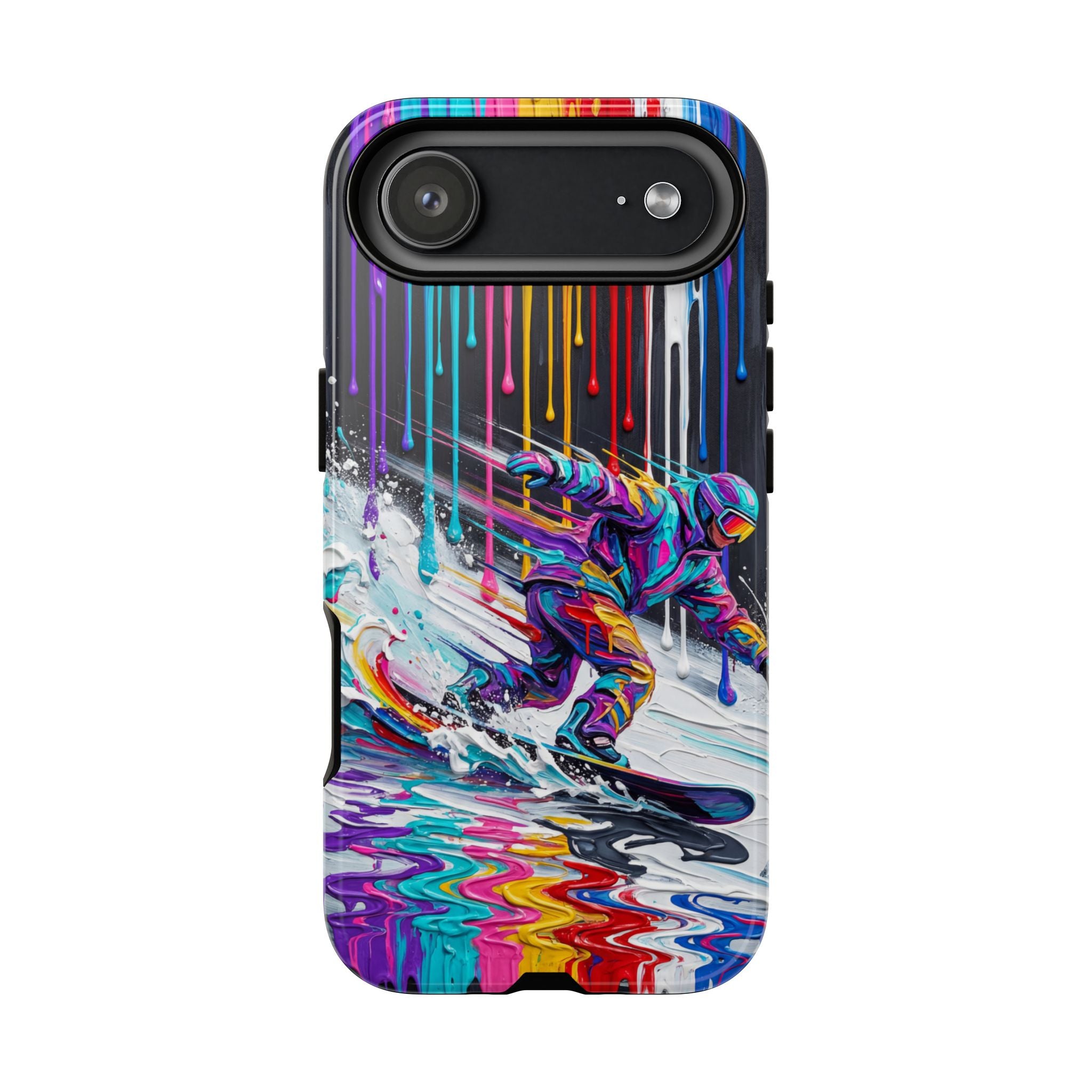 Colourful Snowboarder Art iPhone Case