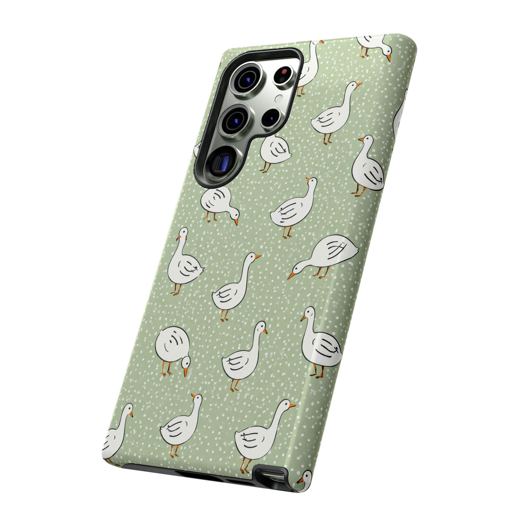 Goose Samsung Galaxy Phone Case | Cute White Goose Pattern Cover