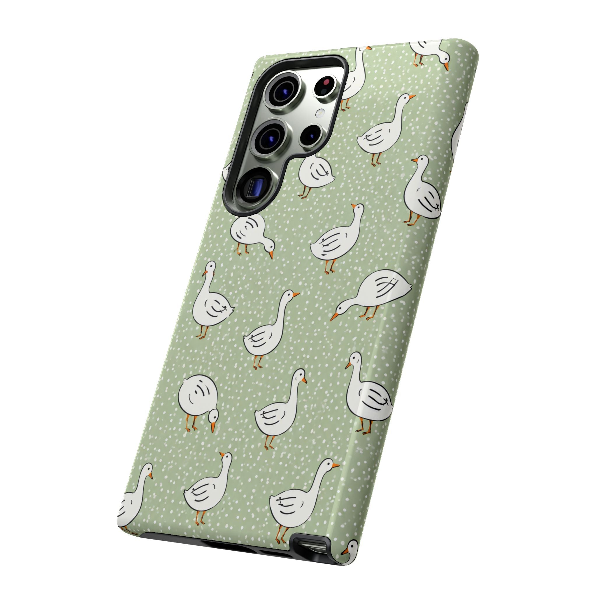 Goose Samsung Galaxy Phone Case | Cute White Goose Pattern Cover