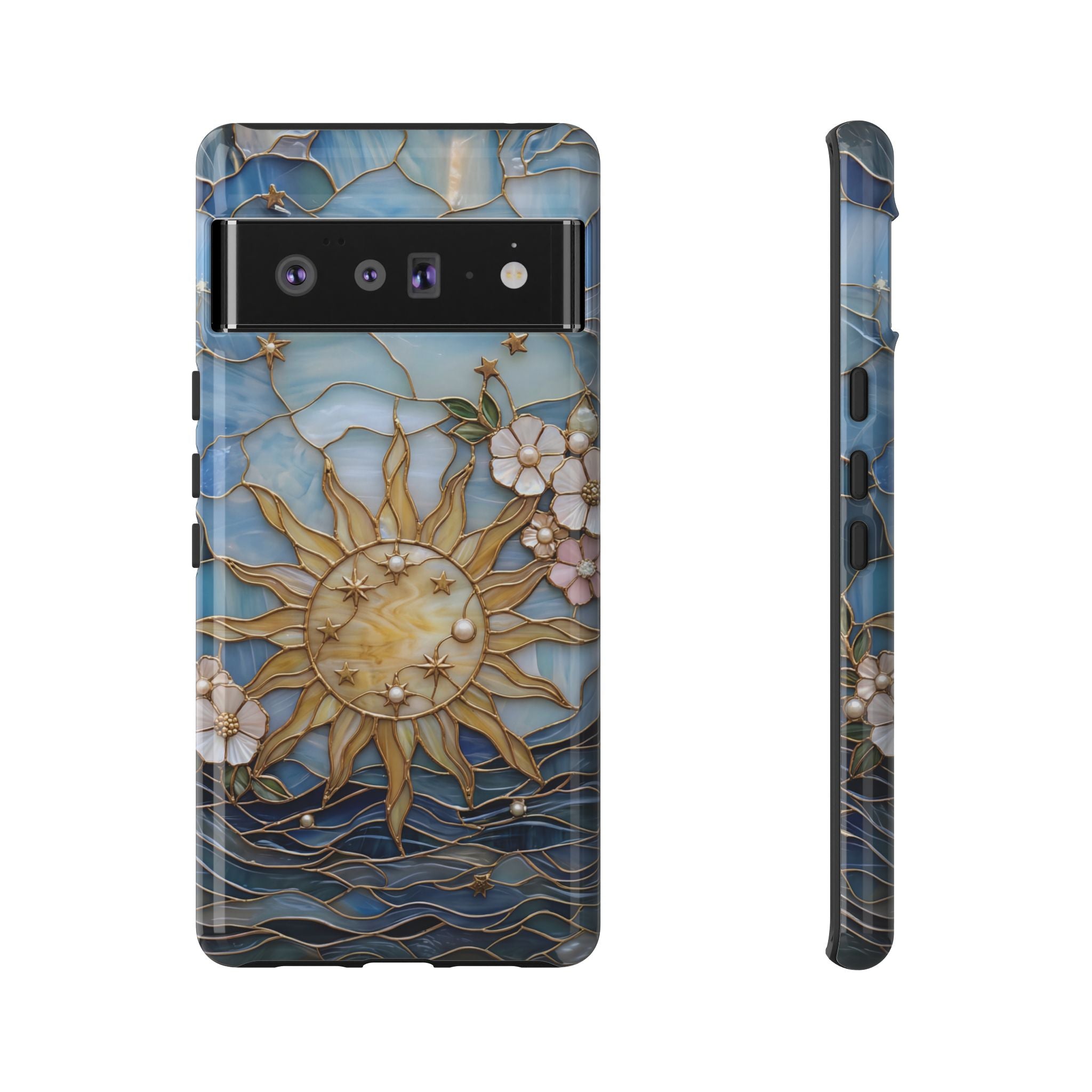 Stained Glass Floral Sun & Sea Tough Google Pixel Case