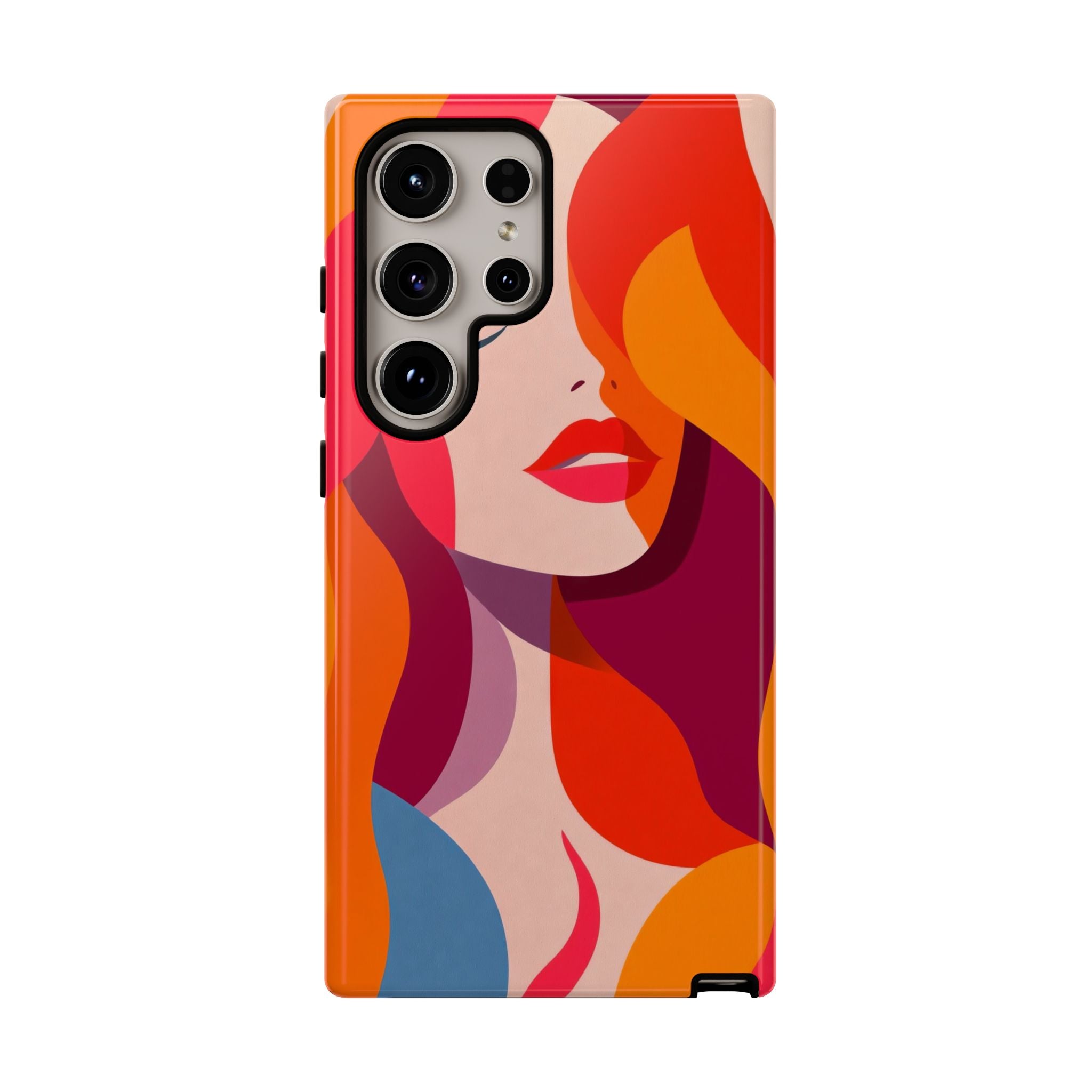 Retro Pop Art Woman Samsung Galaxy Case | Bold Colourful Abstract Portrait