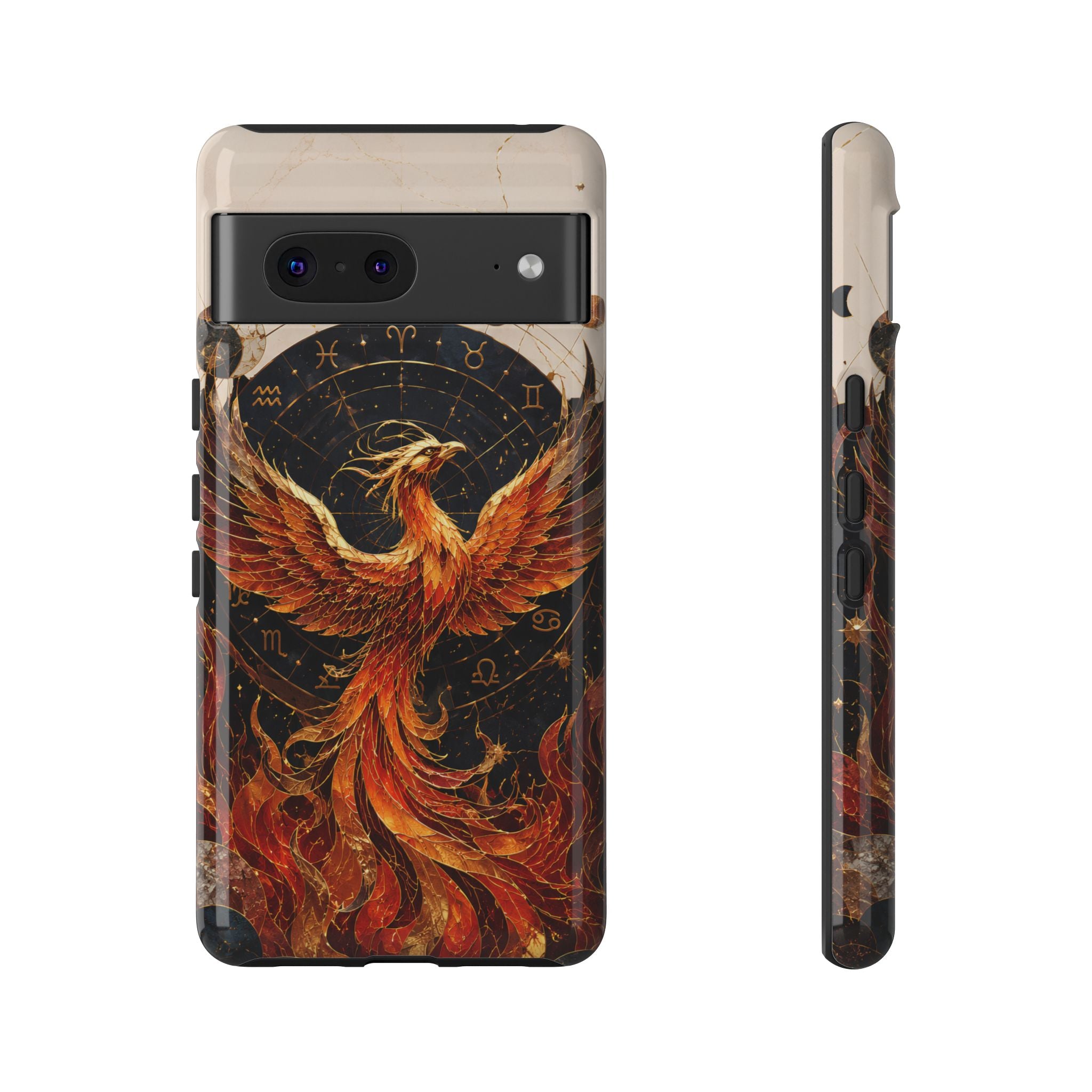 Phoenix Google Pixel Phone Case | Celestial Fire Bird Case