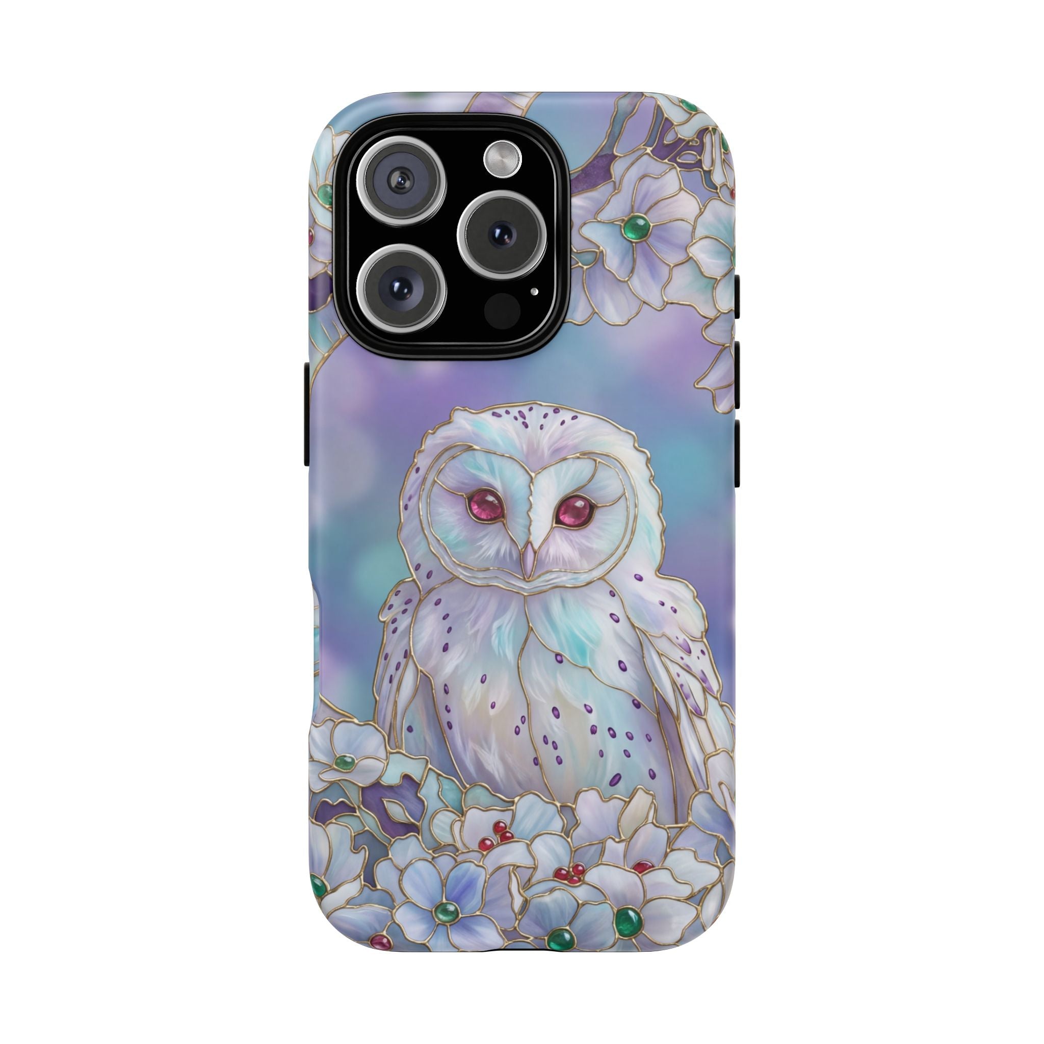 Mystic Owl Floral iPhone Case | Pastel Night Garden Protective Cover