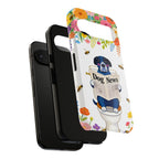 Dog News Floral Google Pixel Phone Case | Cute Dog on Toilet Pattern, Spring Floral