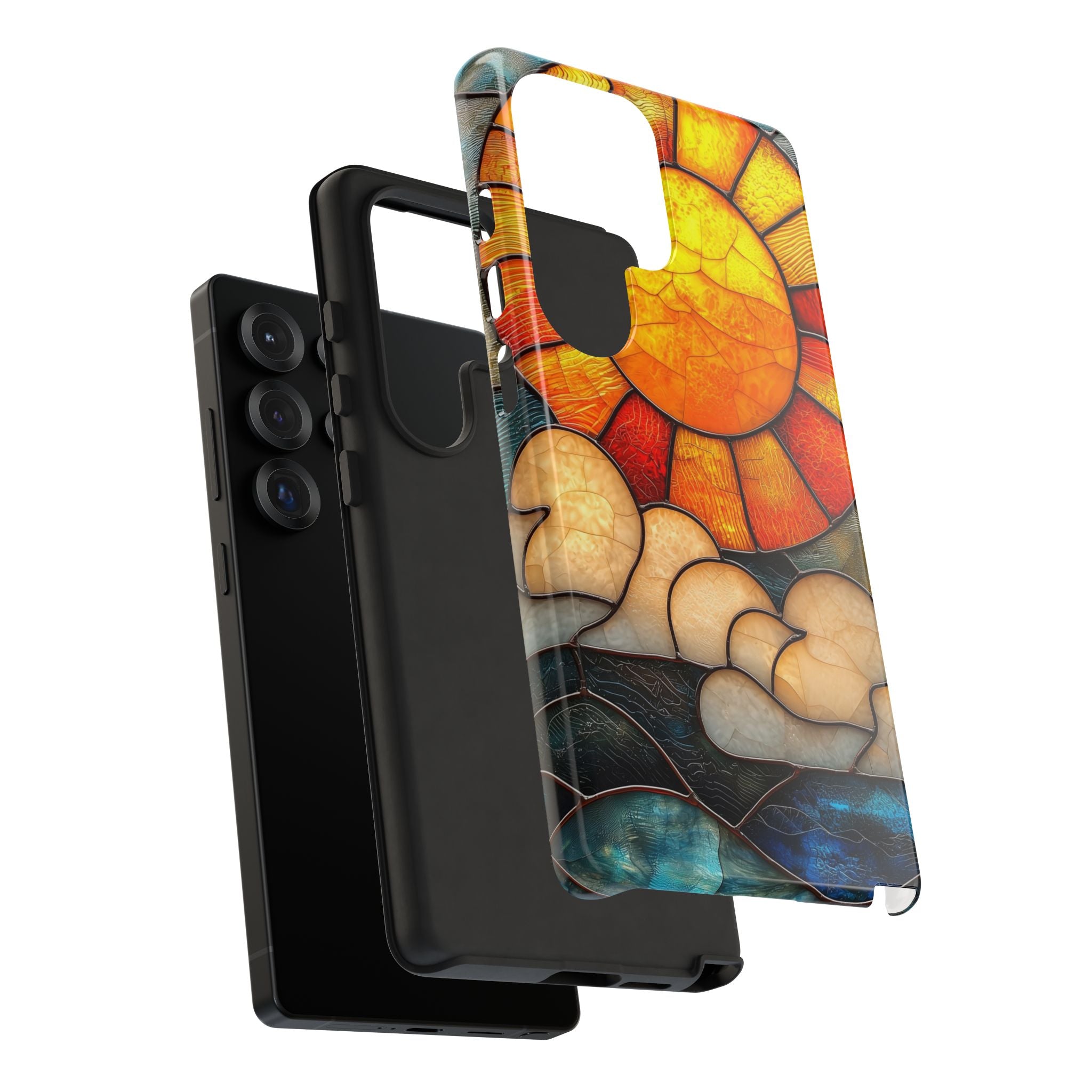 Stained Glass Sun & Clouds Samsung Galaxy Case