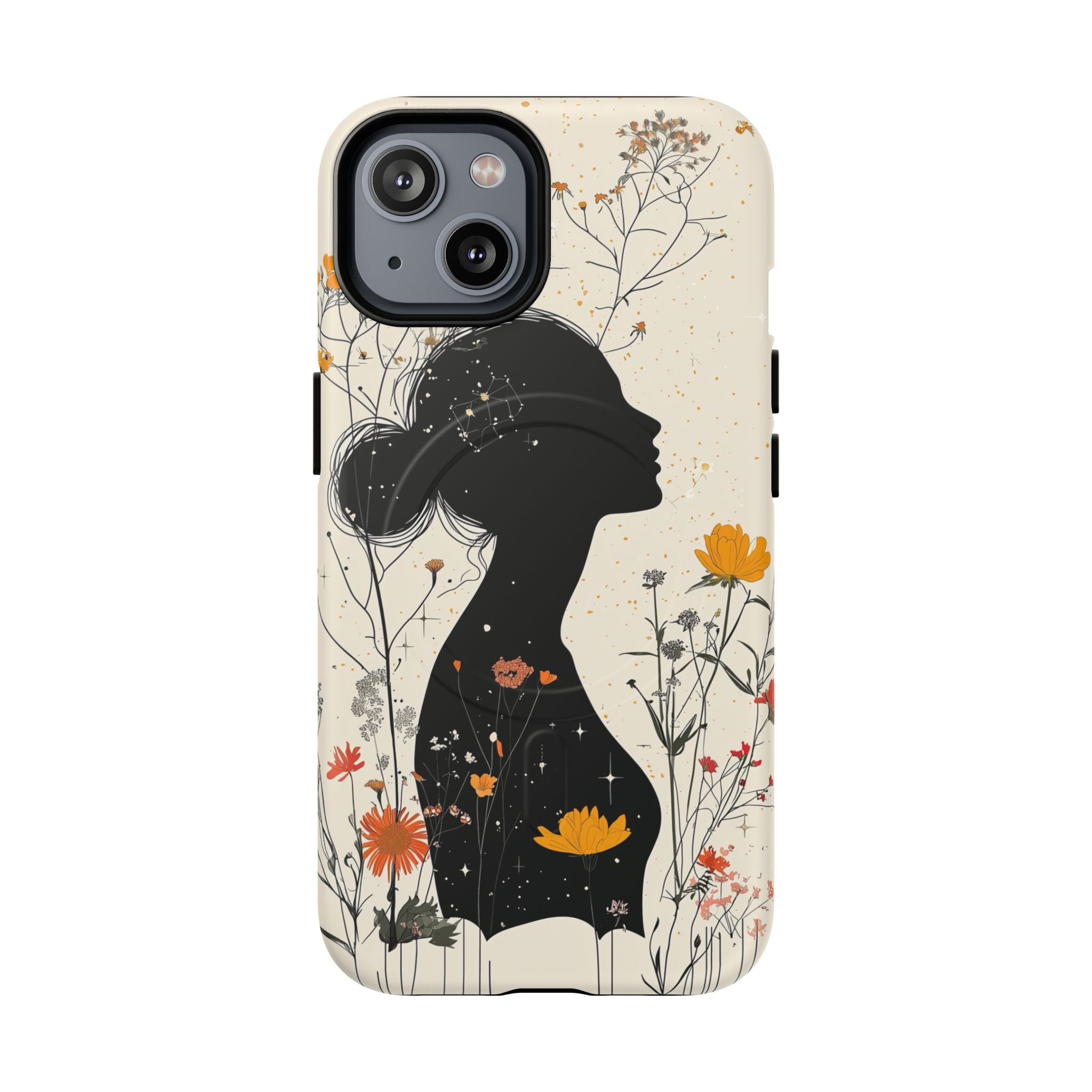 Custodia MagSafe per iPhone con silhouette floreale | Botanical Woman