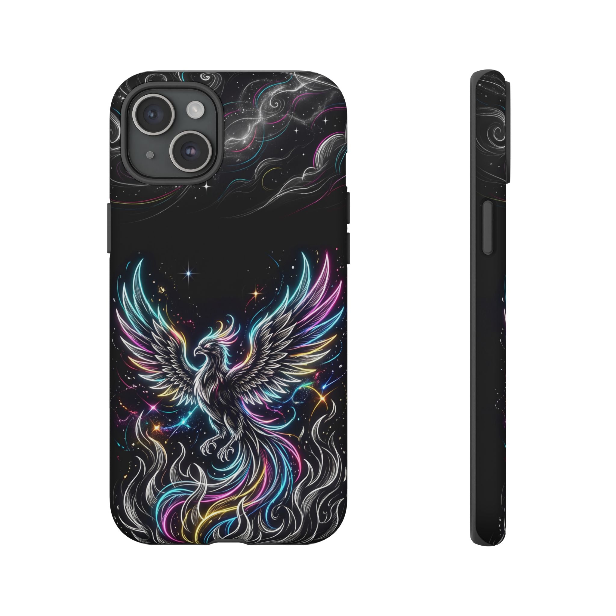 Colorful Neon Phoenix Tough iPhone Case