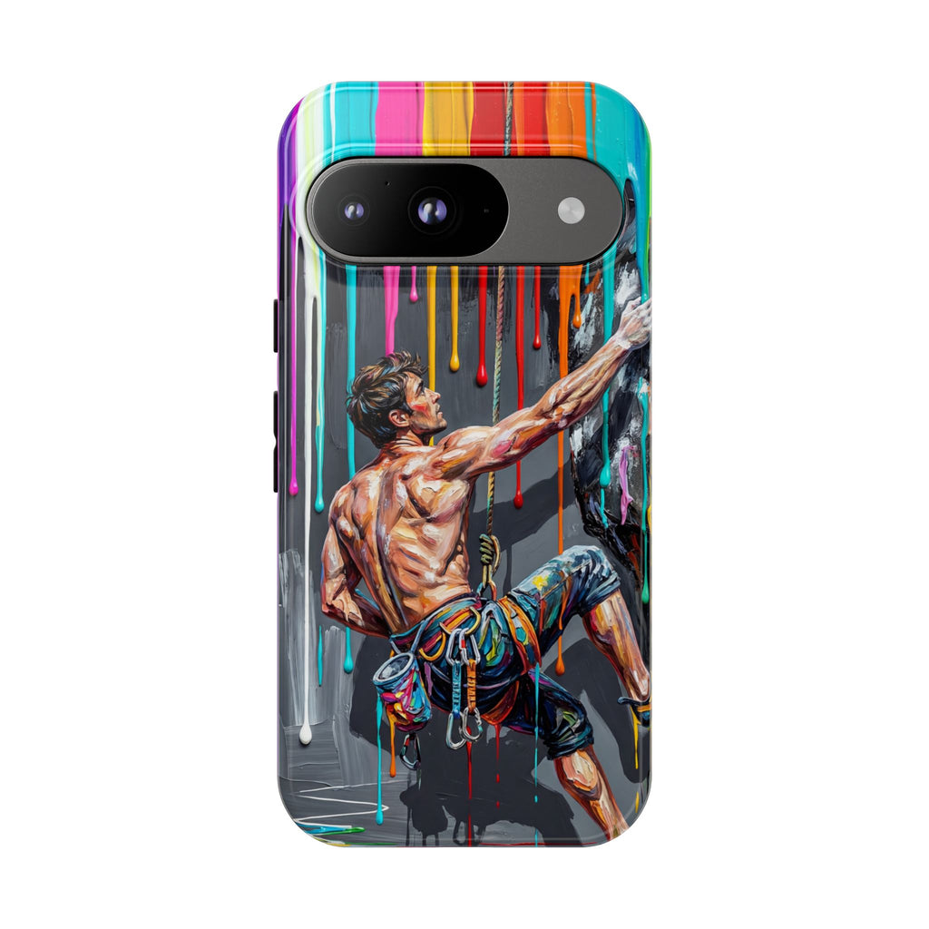 Colourful Rock Climber Art Protective Google Pixel Phone Case
