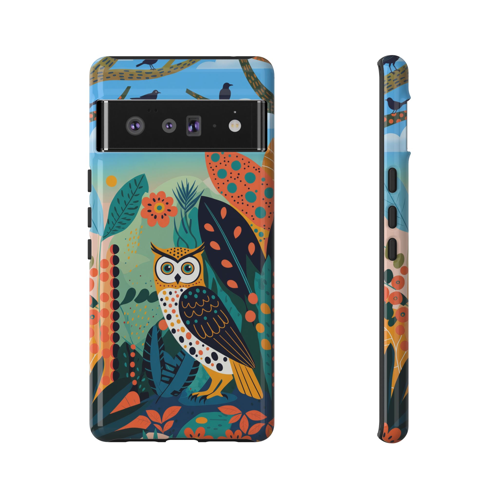 Botanical Forest Colourful Owl Google Pixel Phone Case