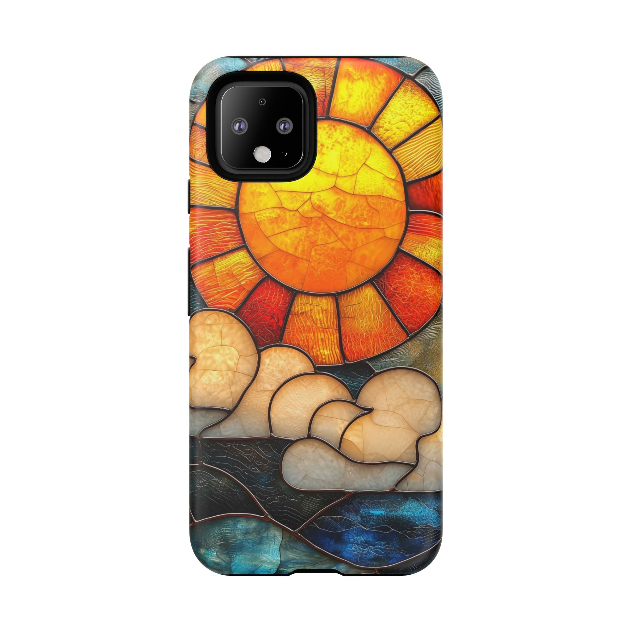 Stained Glass Sun & Clouds Google Pixel Case