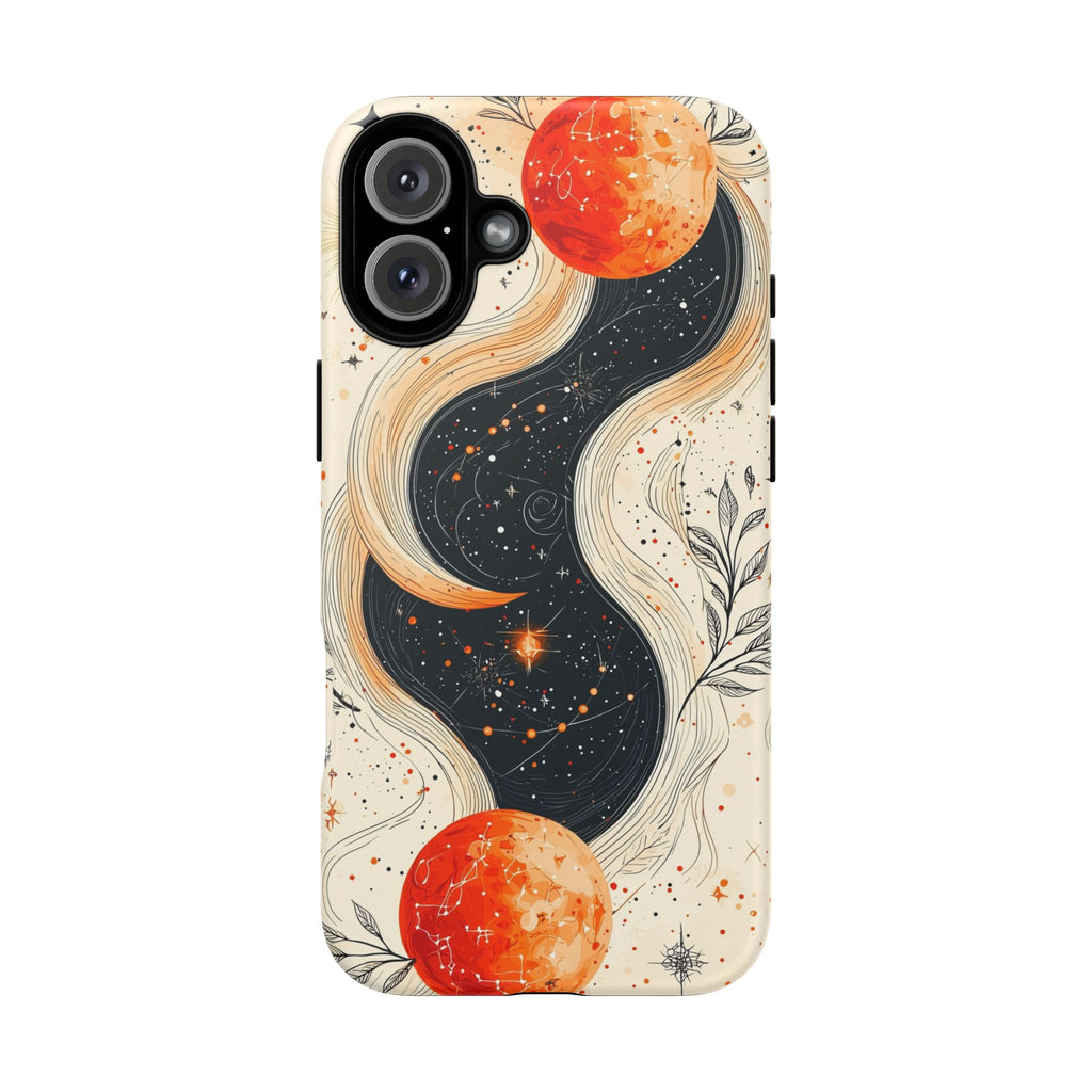 Astrology Galaxy iPhone Case | Red Moon Celestial