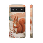 Winter Squirrel Google Pixel Phone Case | Woodland Animal Phone Case