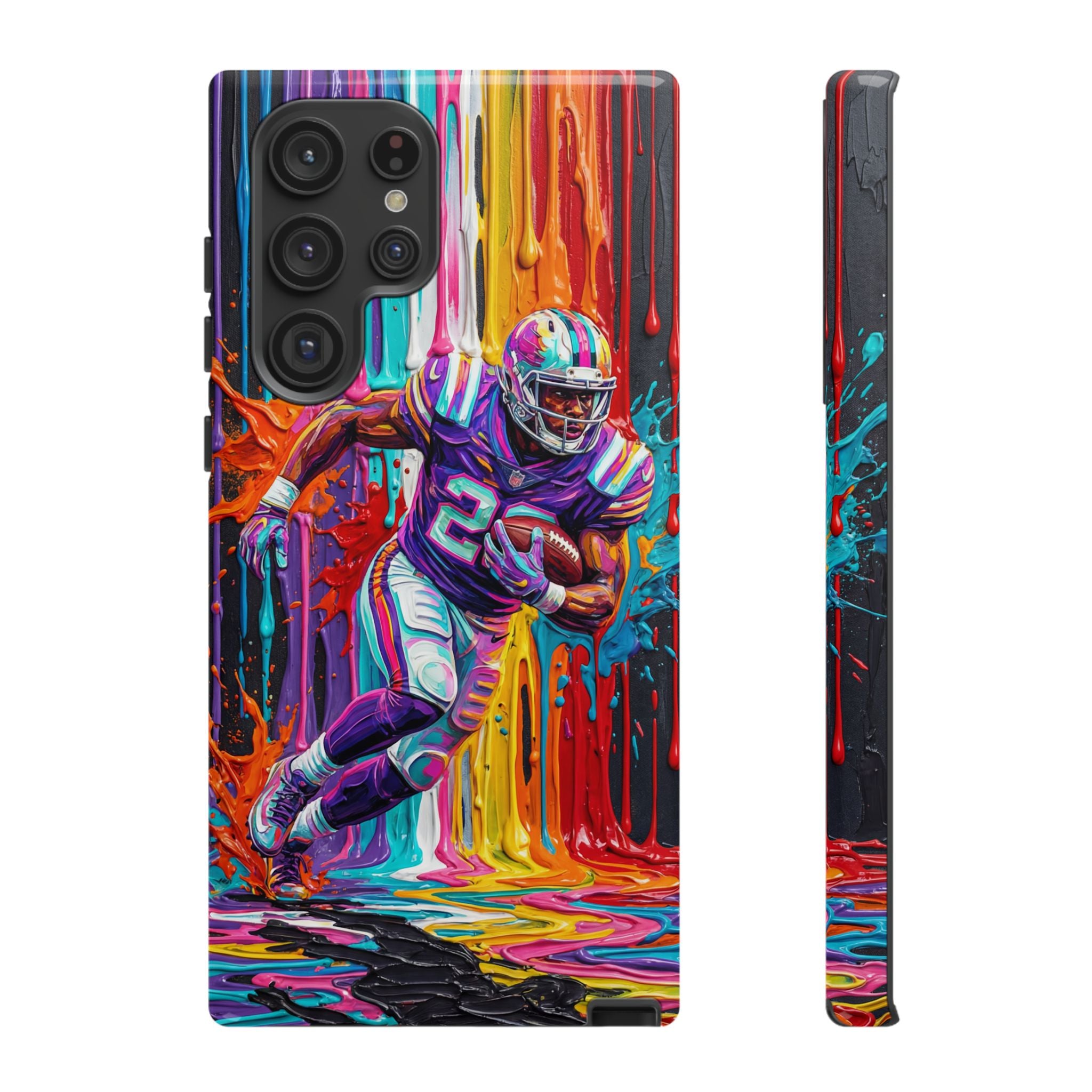 Vibrant American Football Runner Samsung Galaxy Phone Case