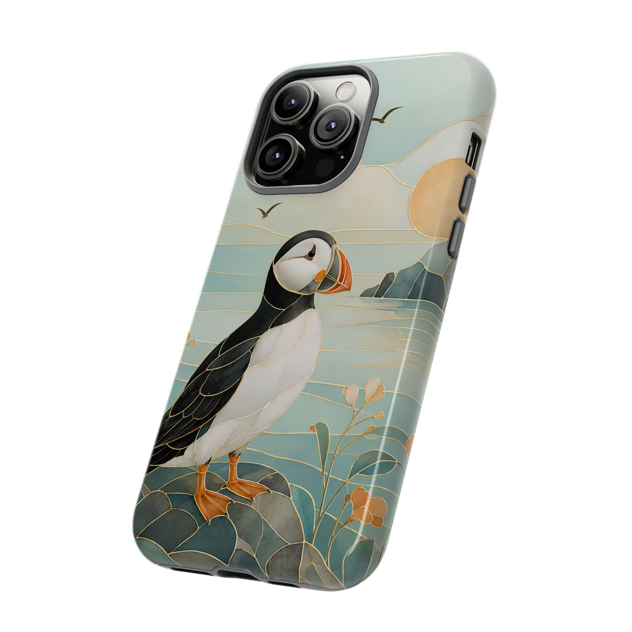 Puffin Coastal iPhone Case | Seaside Bird Art iPhone Case