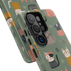 Cute Cat Samsung Galaxy Phone Case | Whimsical Cat Pattern Cover