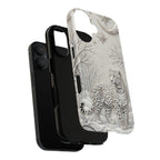 Snow Leopard MagSafe iPhone Case | Winter Moon Forest Protective Phone Cover