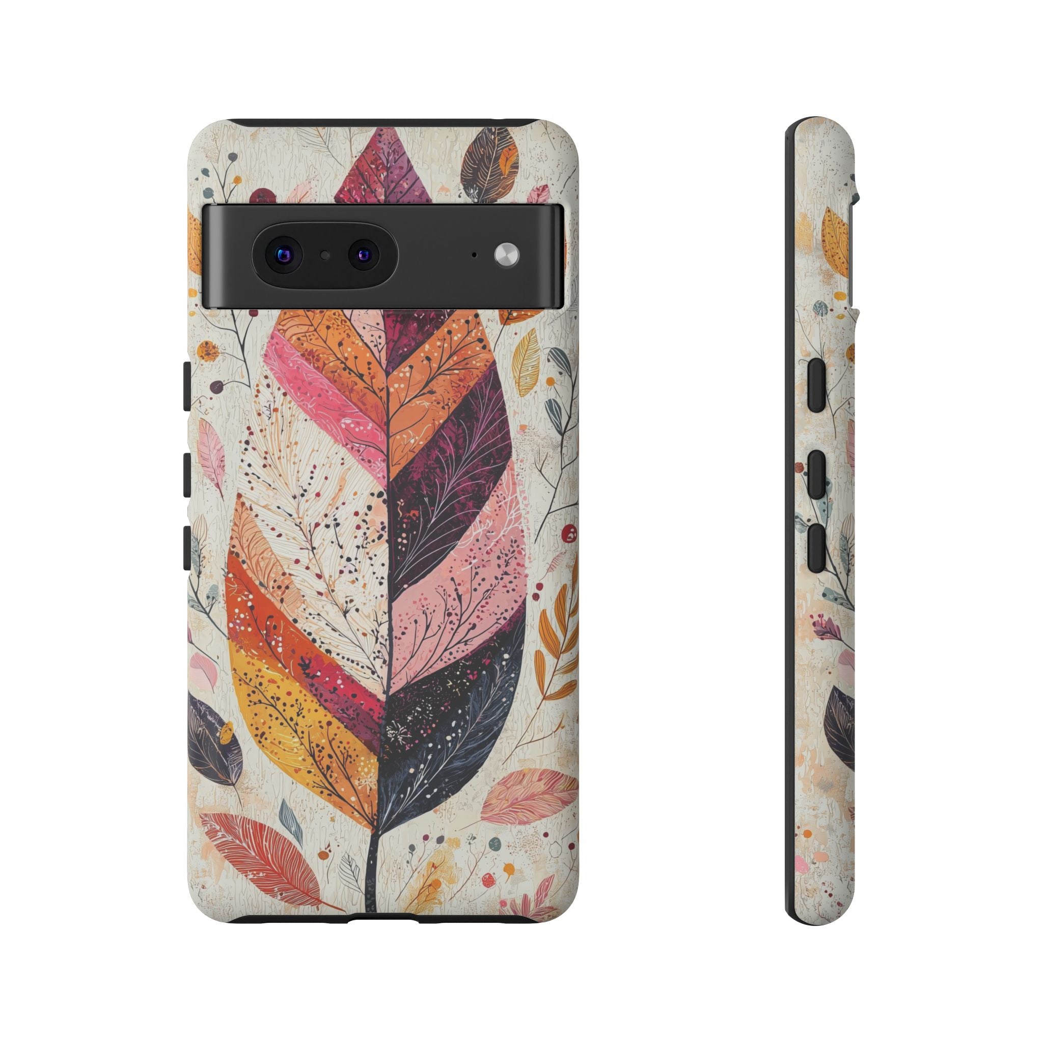 Autumn Leaf Tough Google Pixel Case | Watercolour Feathered Fall Design